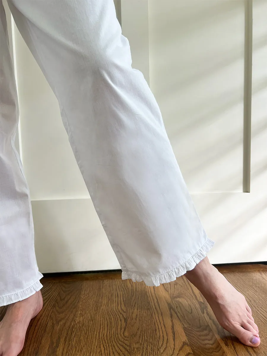 Amanda White Cotton Pajamas sold by Jacaranda Living product image thumbnail 3