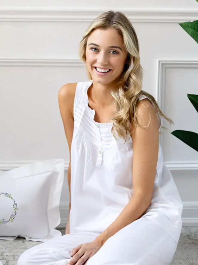 Amanda White Cotton Pajamas sold by Jacaranda Living product image thumbnail 4
