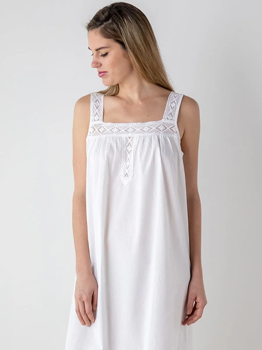 Louise White Cotton Nightgown sold by Jacaranda Living