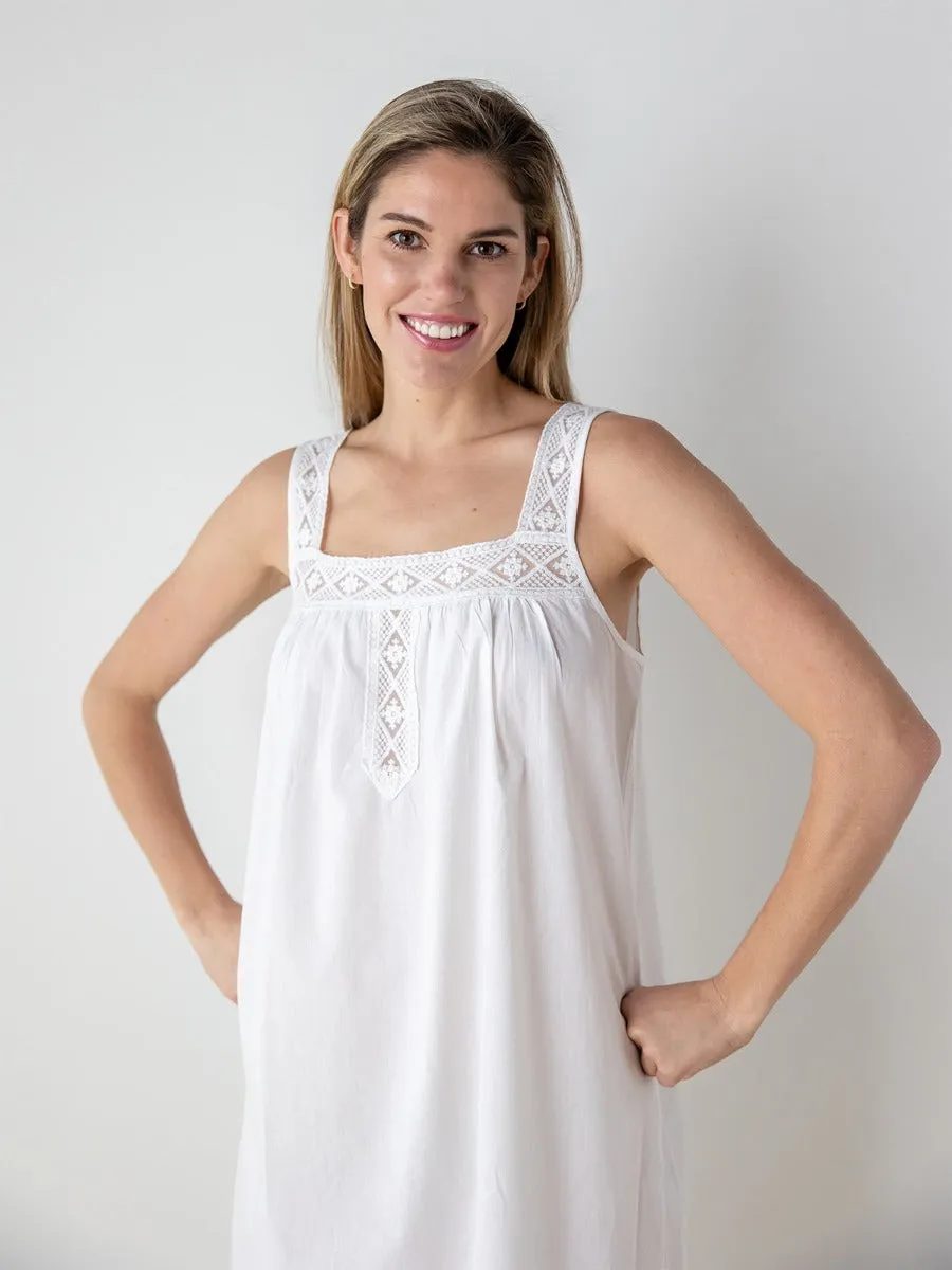 Louise White Cotton Nightgown sold by Jacaranda Living product image thumbnail 3