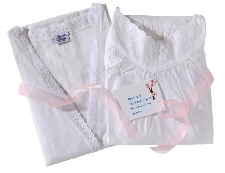 Bathrobe - White Cotton, Short Sleeve sold by Jacaranda Living product image thumbnail 5