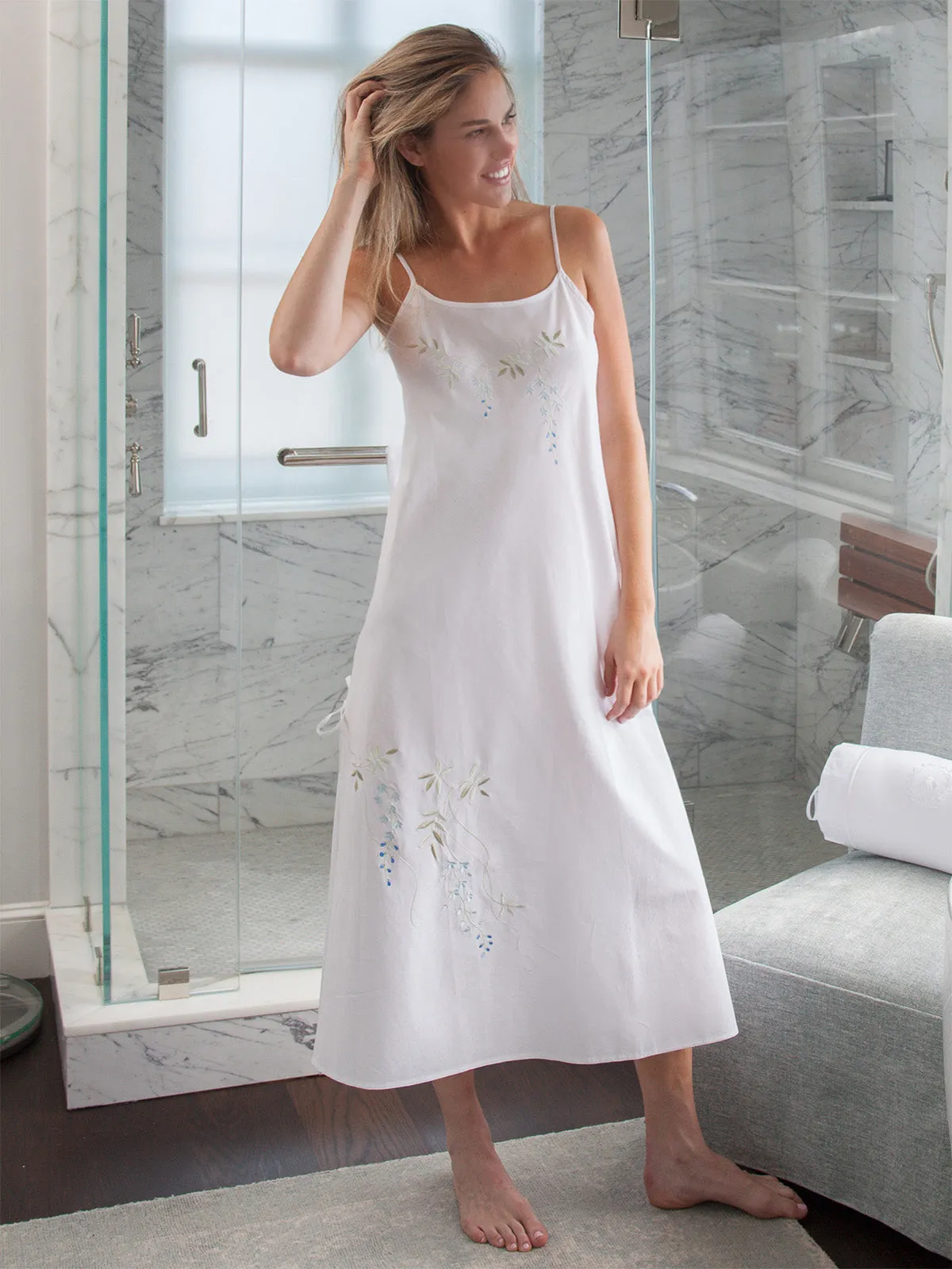 Jane White Cotton Nightgown sold by Jacaranda Living product image thumbnail 2