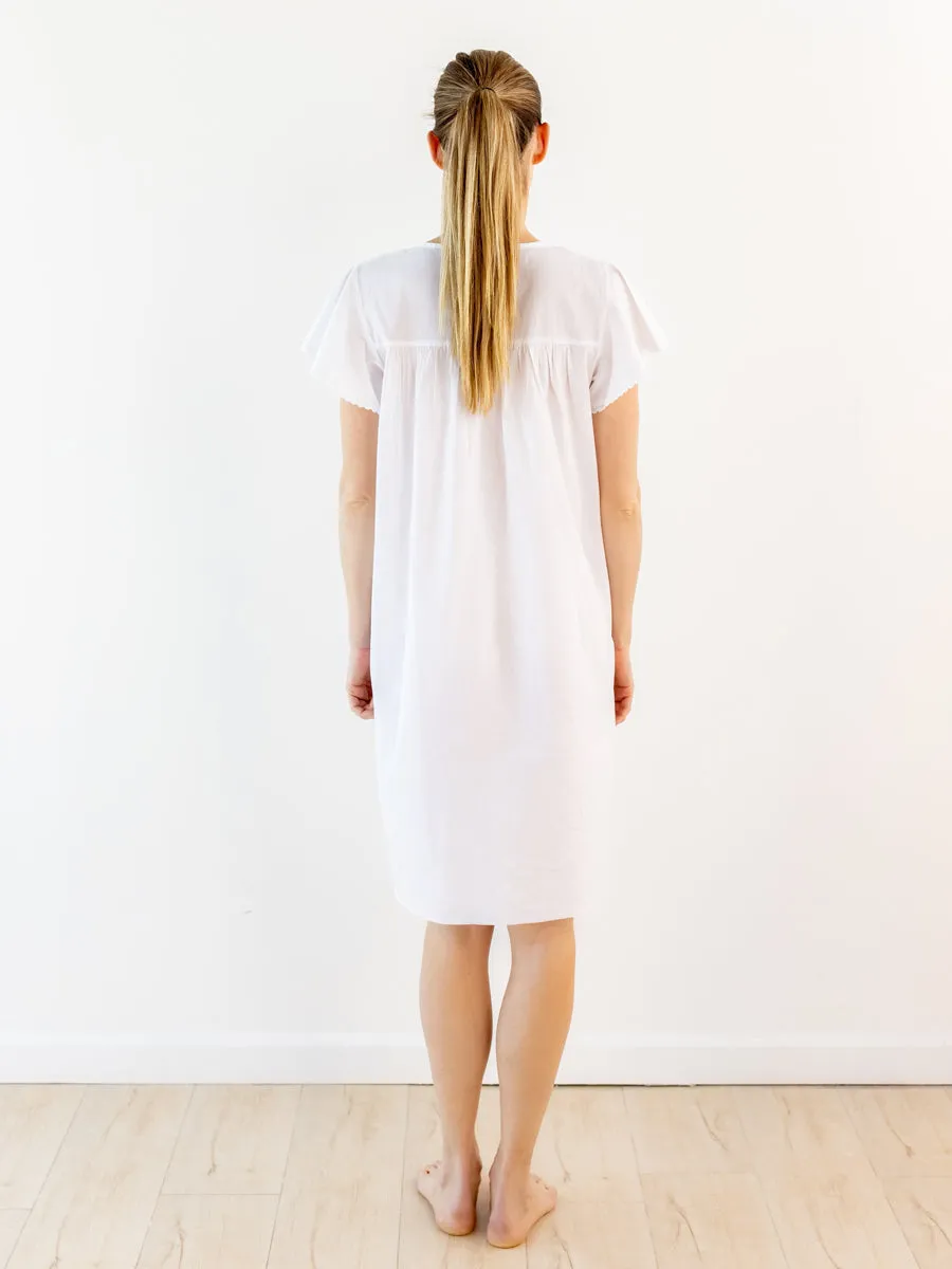 Celeste White Cotton Nightgown sold by Jacaranda Living product image thumbnail 5