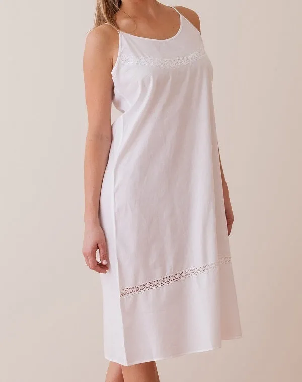 Kerry White Cotton Nightgown, French Lace sold by Jacaranda Living product image thumbnail 4