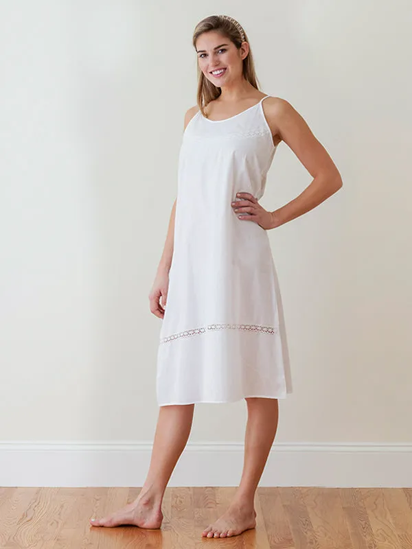 Kerry White Cotton Nightgown, French Lace sold by Jacaranda Living product image thumbnail 2