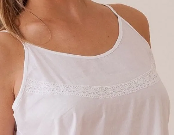 Kerry White Cotton Nightgown, French Lace sold by Jacaranda Living product image thumbnail 5