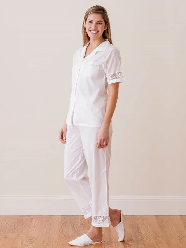 Alison White Cotton Pajamas sold by Jacaranda Living product image thumbnail 3