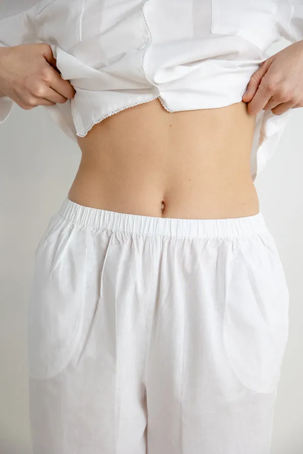 Christine White Cotton Pajamas sold by Jacaranda Living product image thumbnail 3
