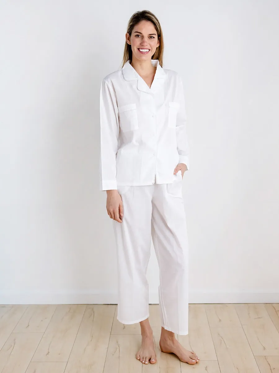 Christine White Cotton Pajamas sold by Jacaranda Living product image thumbnail 4