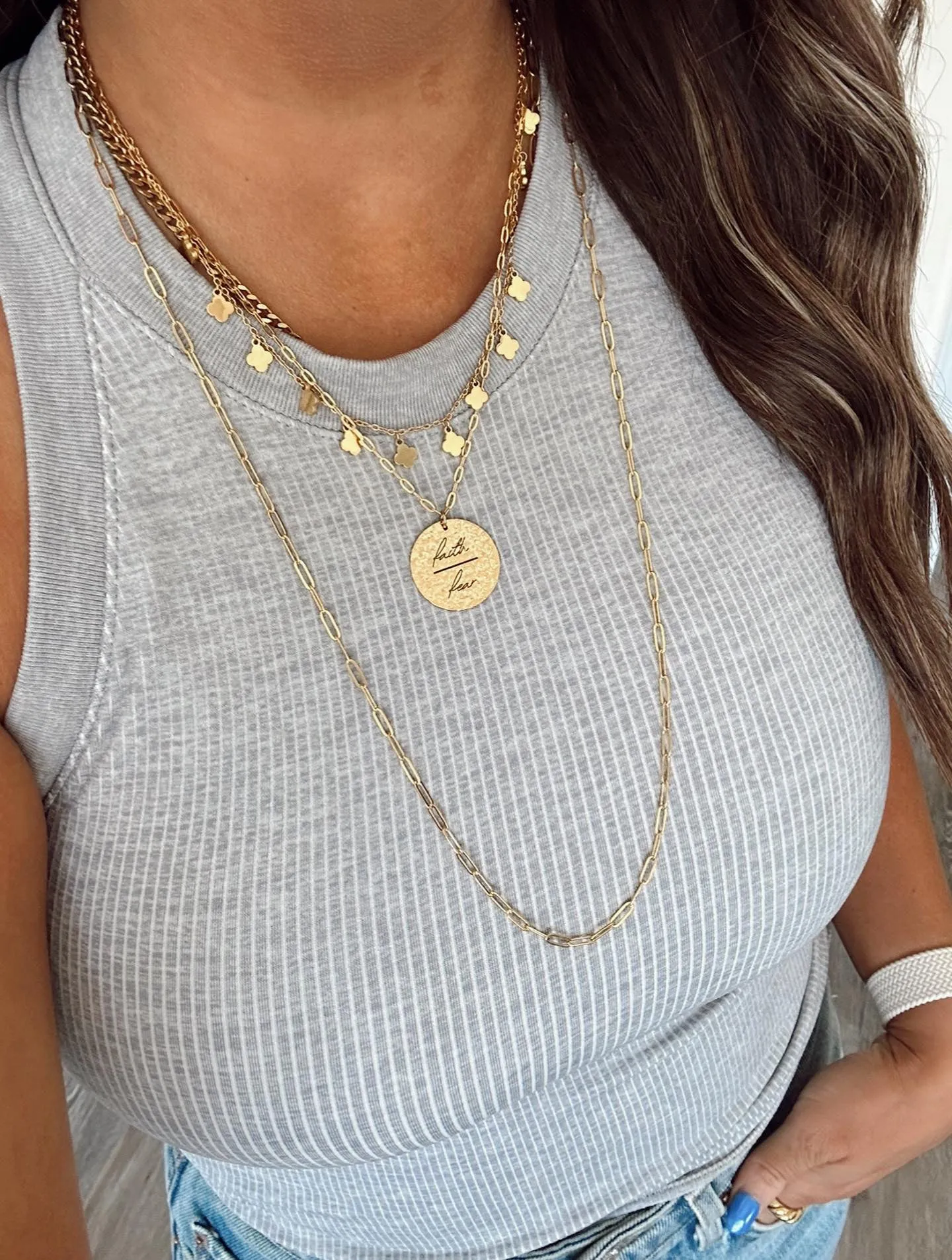 Modern Day Mama Be Bold 316L Stainless Steel Layering Trio sold by KC Chic Designs product image thumbnail 3