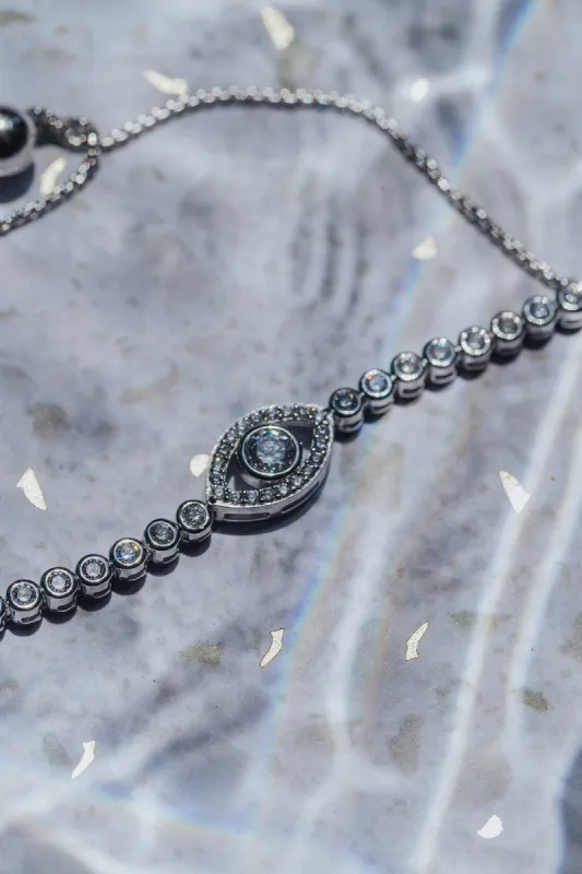 Nirvana .925 Sterling Silver Eye Bracelet sold by KC Chic Designs