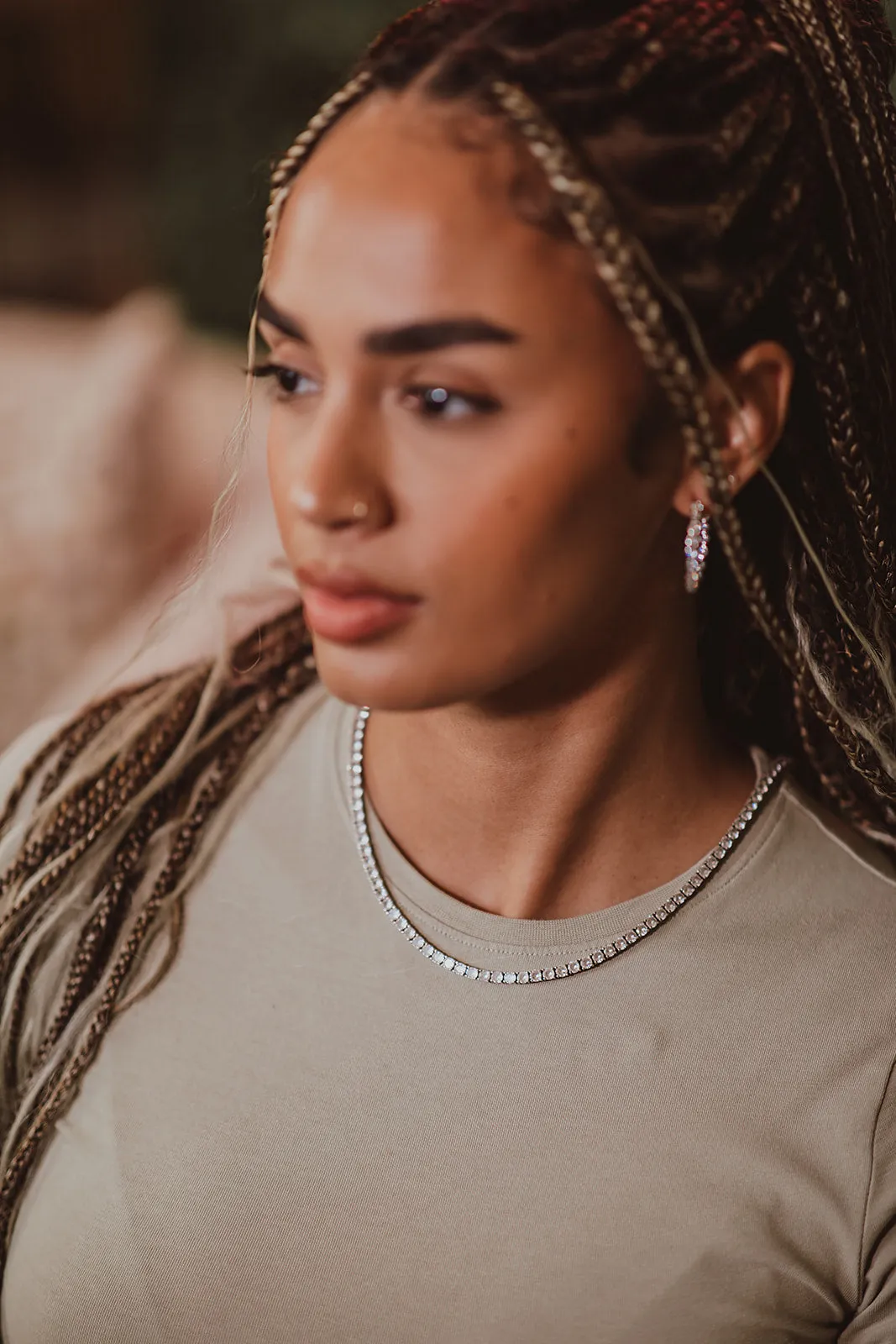 Odette .925 Sterling Silver Tennis Necklace sold by KC Chic Designs product image thumbnail 2