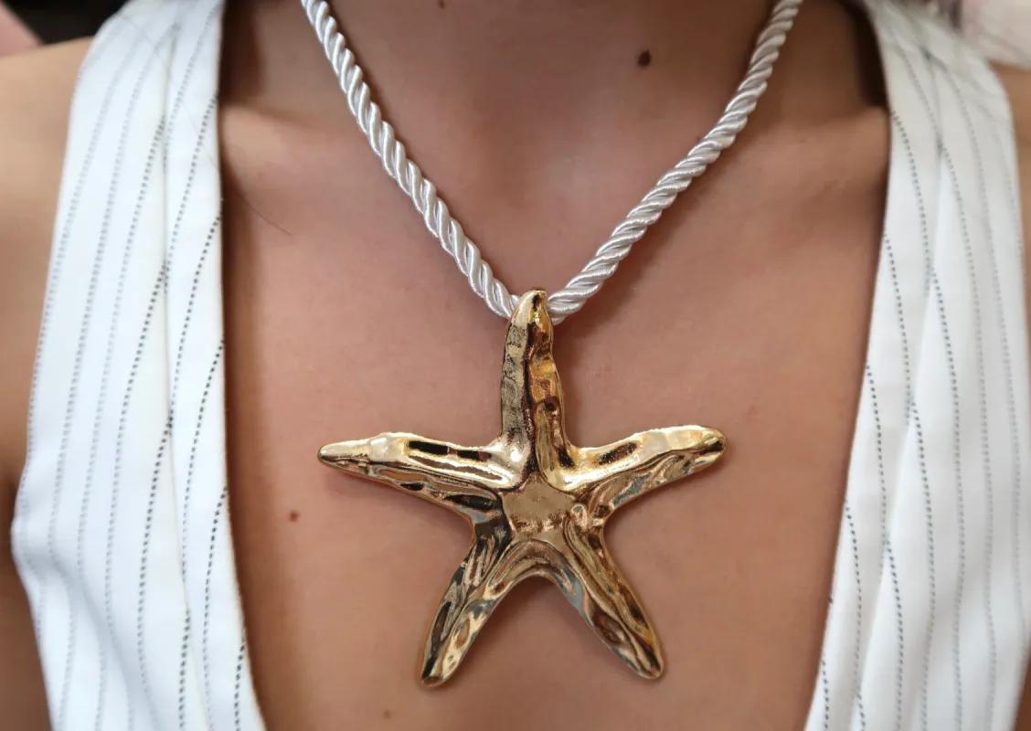 Starfish Rope Necklace sold by KC Chic Designs
