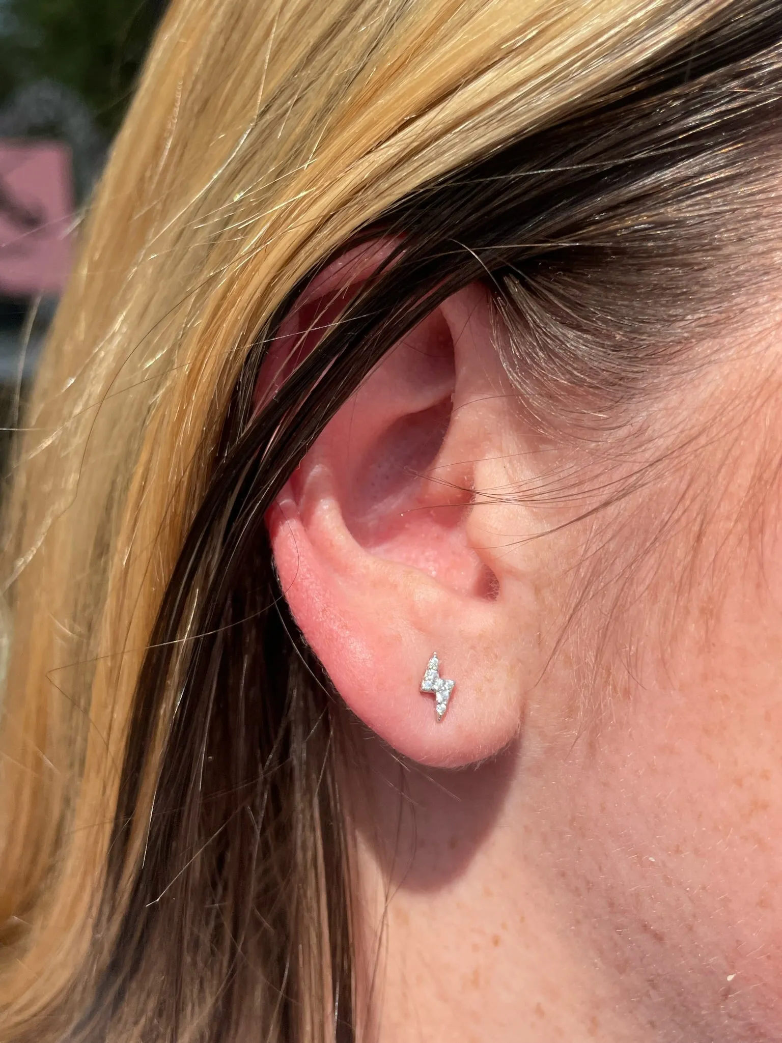 Lovestruck Moissanite Studs **READY TO SHIP** sold by KC Chic Designs product image thumbnail 4