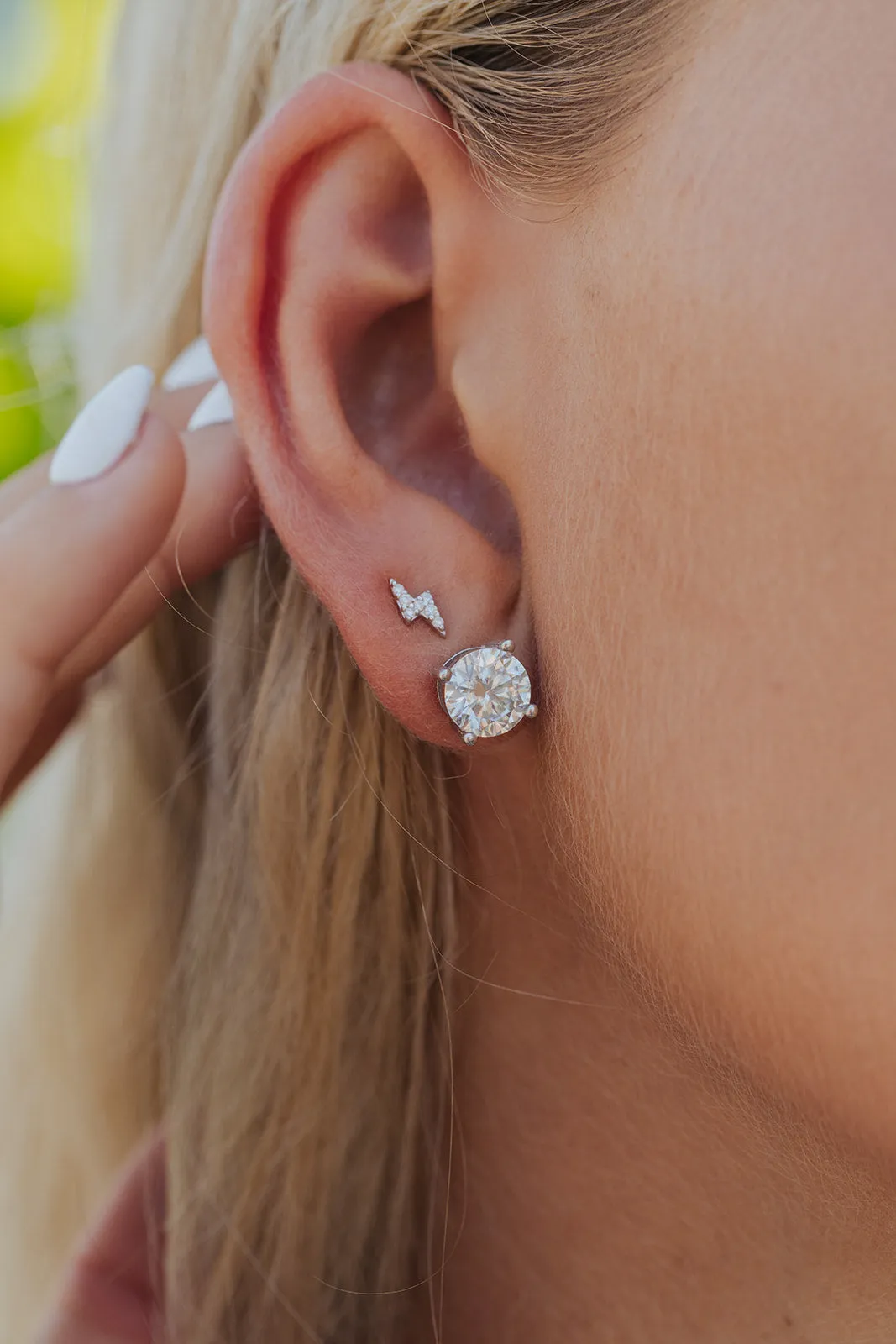 Lovestruck Moissanite Studs **READY TO SHIP** sold by KC Chic Designs product image thumbnail 2