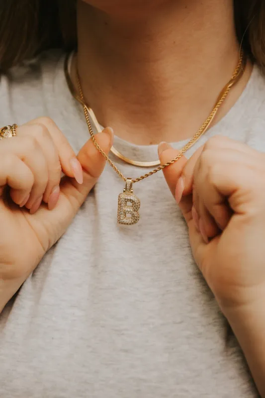 Girly Pop 316L Stainless Steel Initial Necklace sold by KC Chic Designs