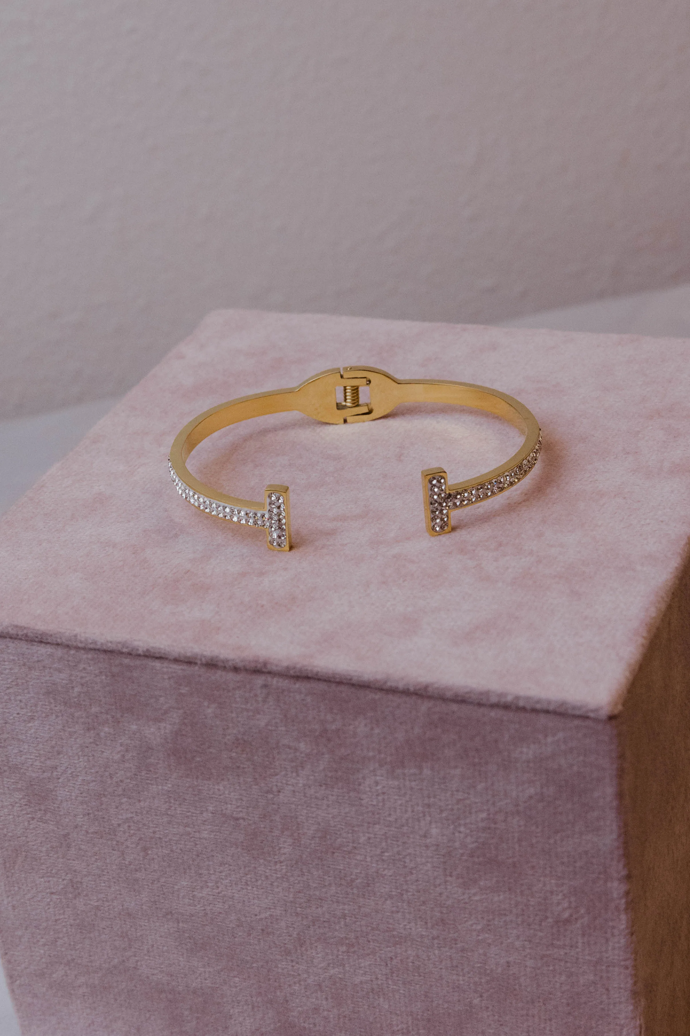 Lover Crystal 316L Stainless Steel Bangle sold by KC Chic Designs