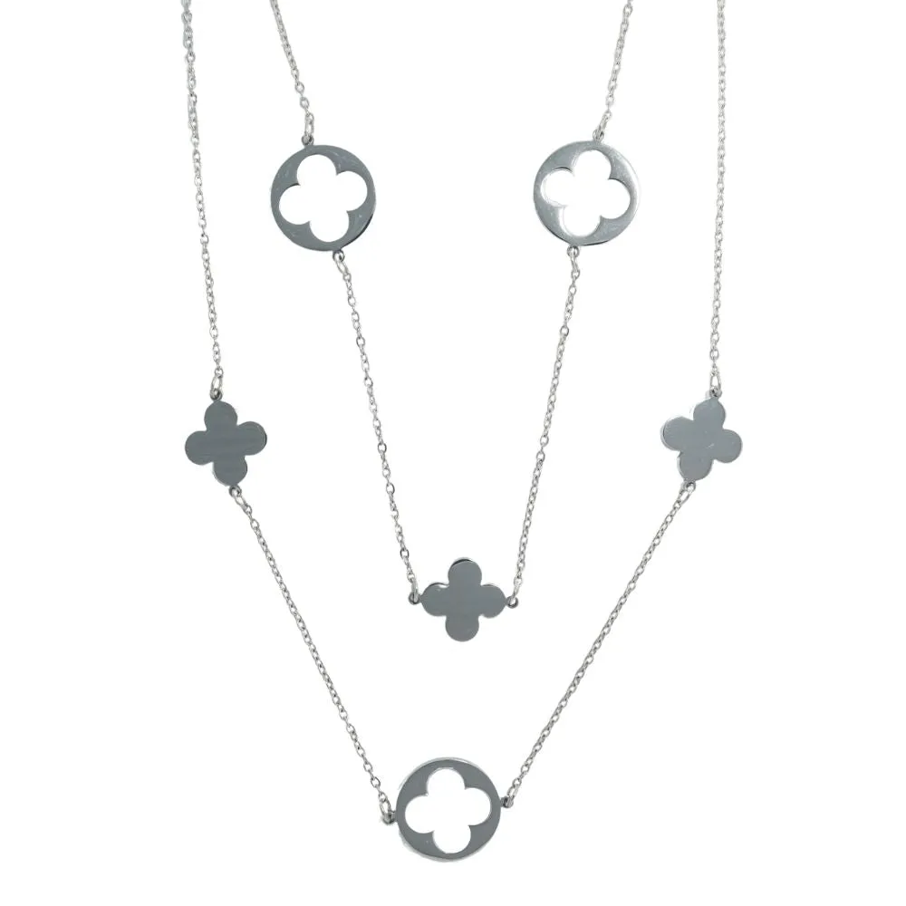 Hot Girl 316L Stainless Steel Quatrefoil Necklace or Earrings sold by KC Chic Designs product image thumbnail 3