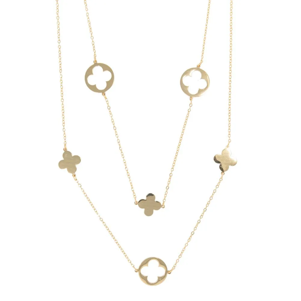 Hot Girl 316L Stainless Steel Quatrefoil Necklace or Earrings sold by KC Chic Designs product image thumbnail 2