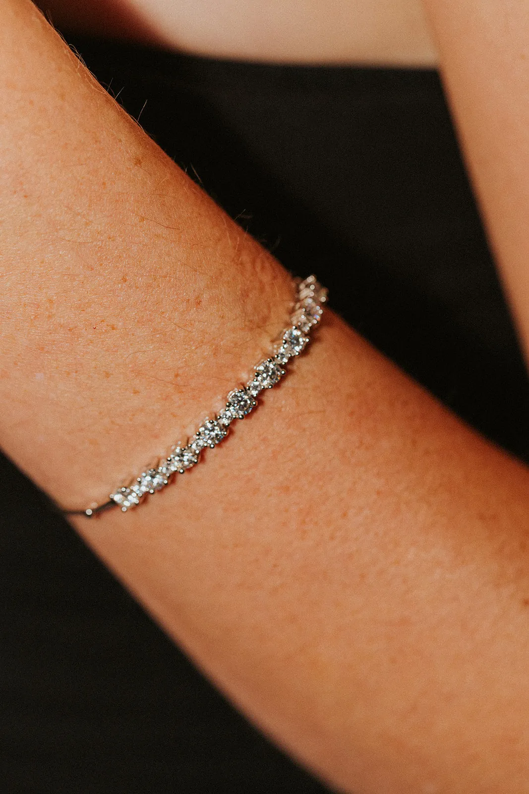 Annabelle .925 Sterling Silver Moissanite Bracelet sold by KC Chic Designs