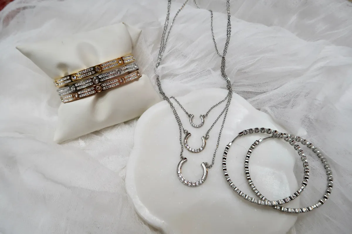 Imaginable Trio/Bangles,Necklace,Large Hoops sold by KC Chic Designs