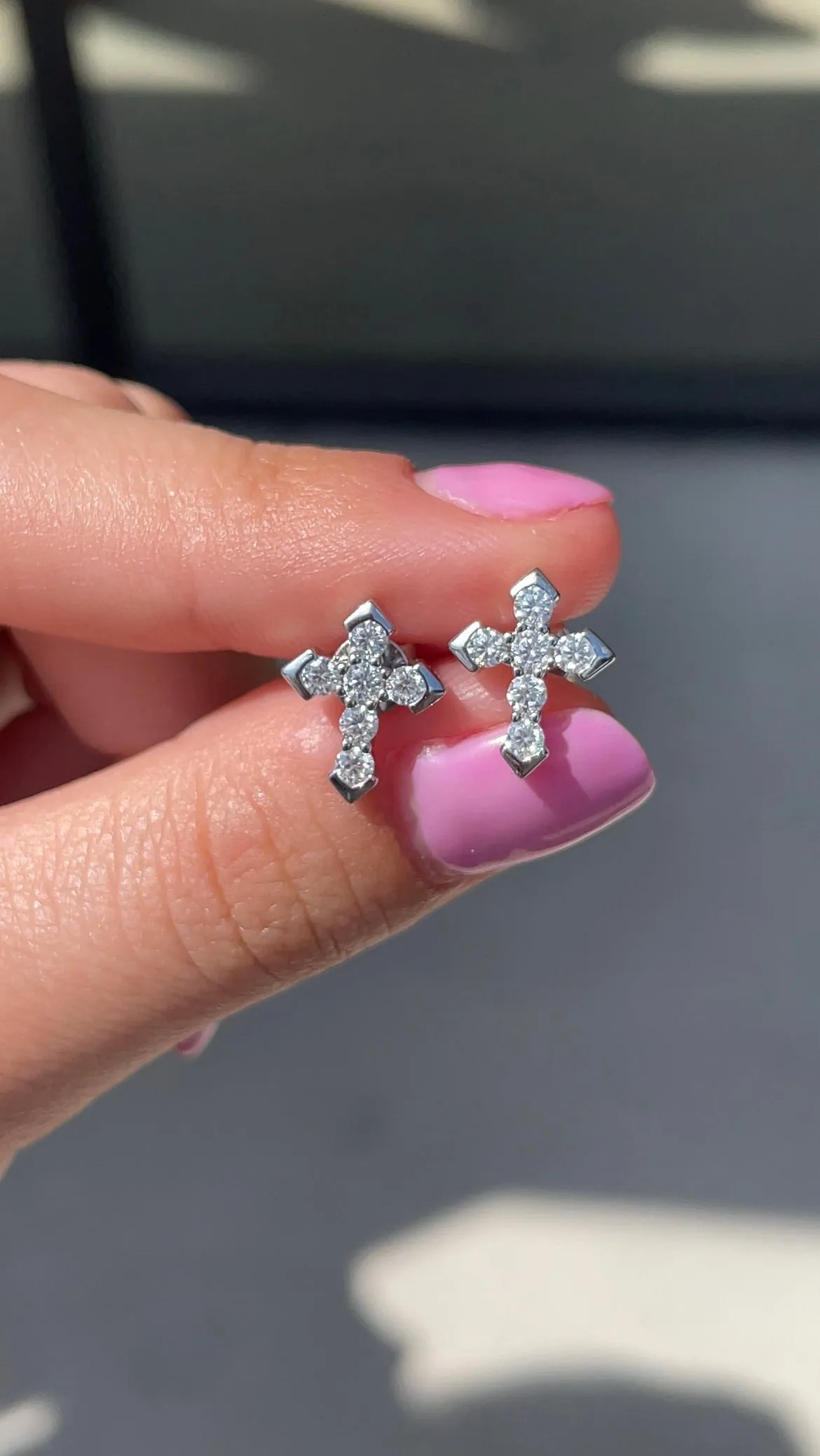 Bella .925 Sterling Silver Moissanite Studs sold by KC Chic Designs product image thumbnail 3