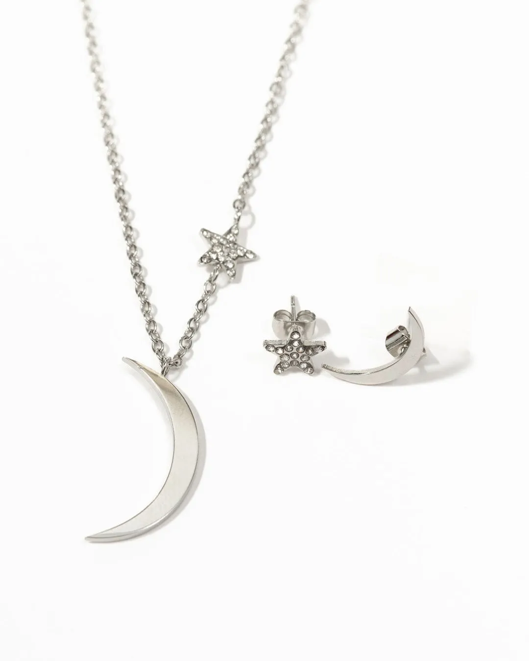 The Minimalist 316L Stainless Steel Necklace and Earring Set sold by KC Chic Designs product image thumbnail 4