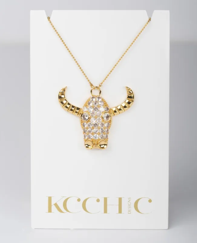 Take Life By The Horns Pendant Necklace sold by KC Chic Designs