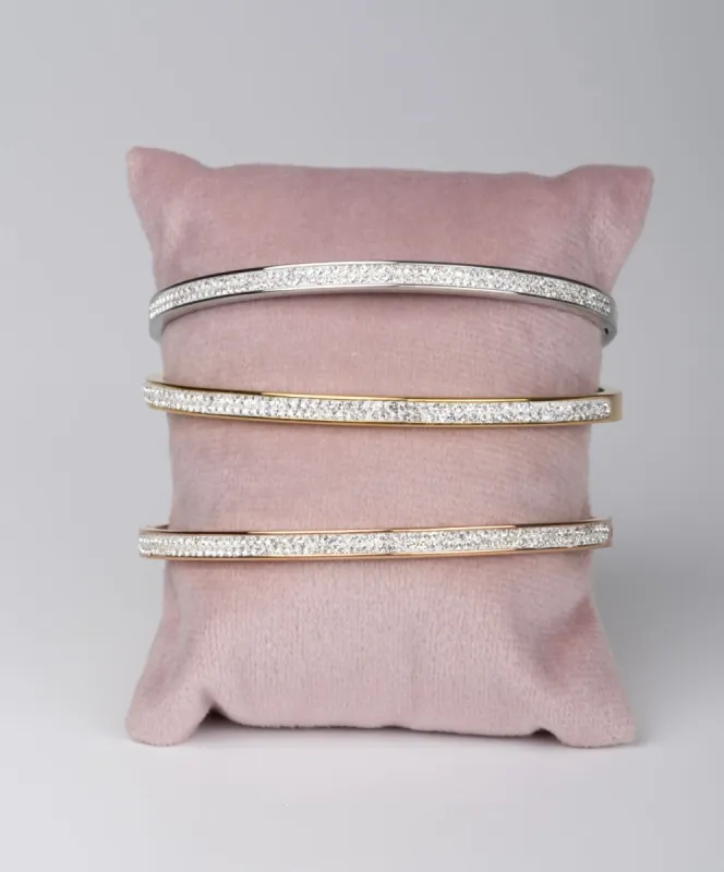 316L Stainless Steel Powerhouse Crystal Bangle Trio sold by KC Chic Designs