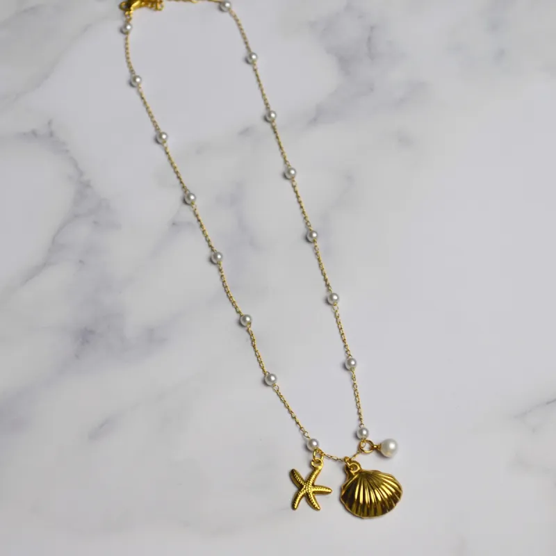 Shell Necklace & Rings sold by KC Chic Designs