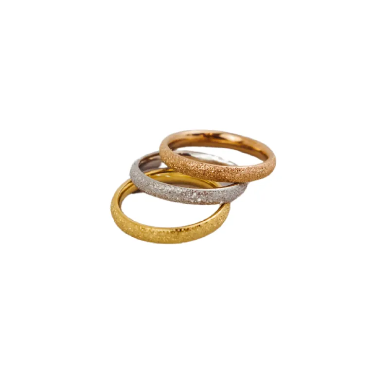 Eden 316L Stainless Steel Ring Trio made by KC Chic Designs