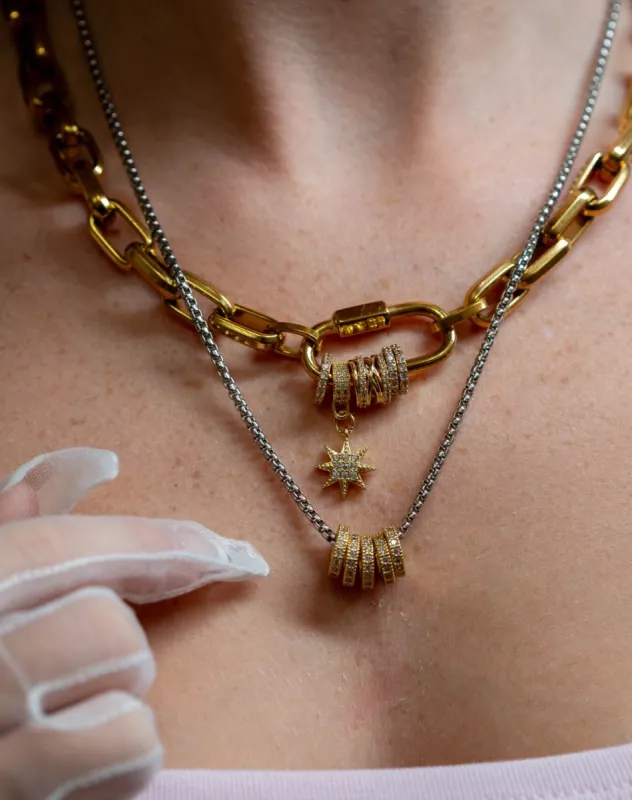 5 Golden Rings Necklace Duo sold by KC Chic Designs