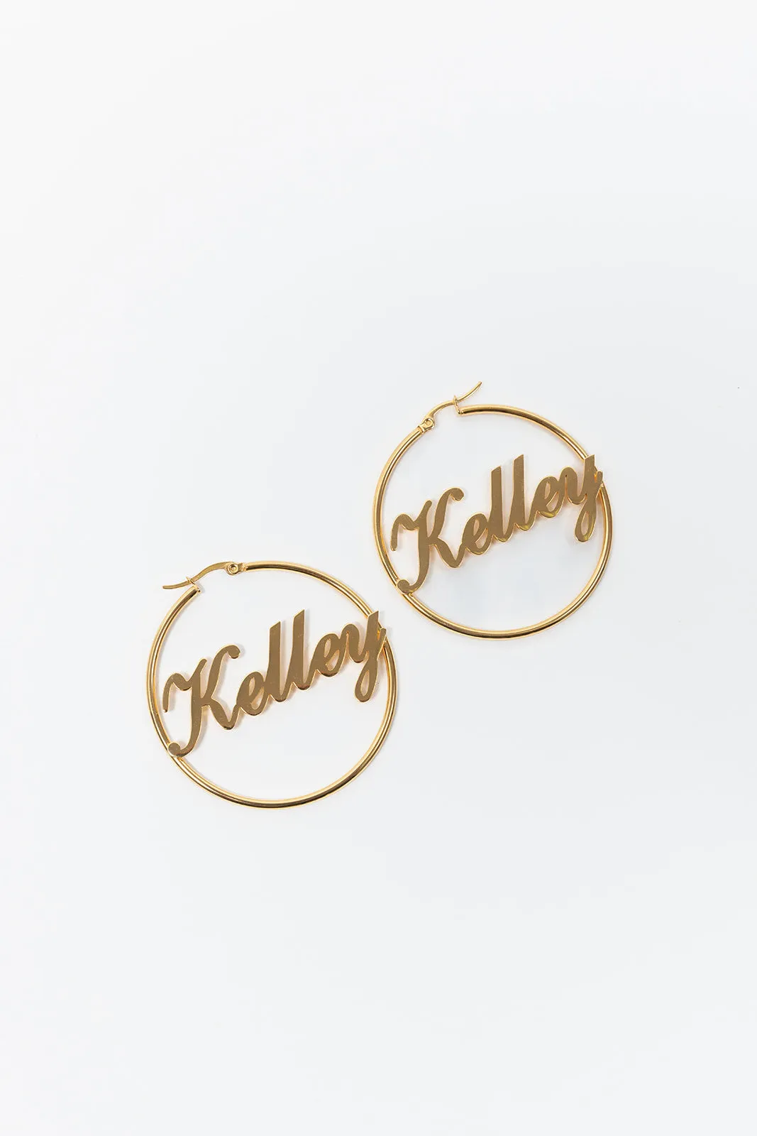 Be Bougie Mini Personalized 316L Stainless Steel Hoops sold by KC Chic Designs product image thumbnail 2
