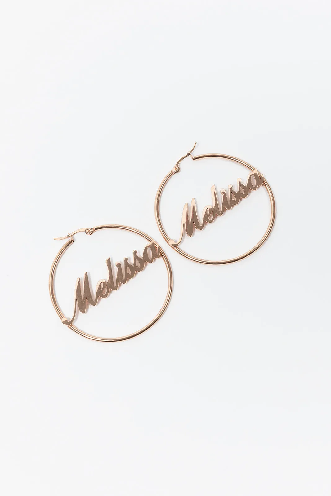 Be Bougie Mini Personalized 316L Stainless Steel Hoops sold by KC Chic Designs product image thumbnail 5