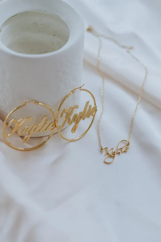 Be Bougie Mini Personalized 316L Stainless Steel Hoops sold by KC Chic Designs