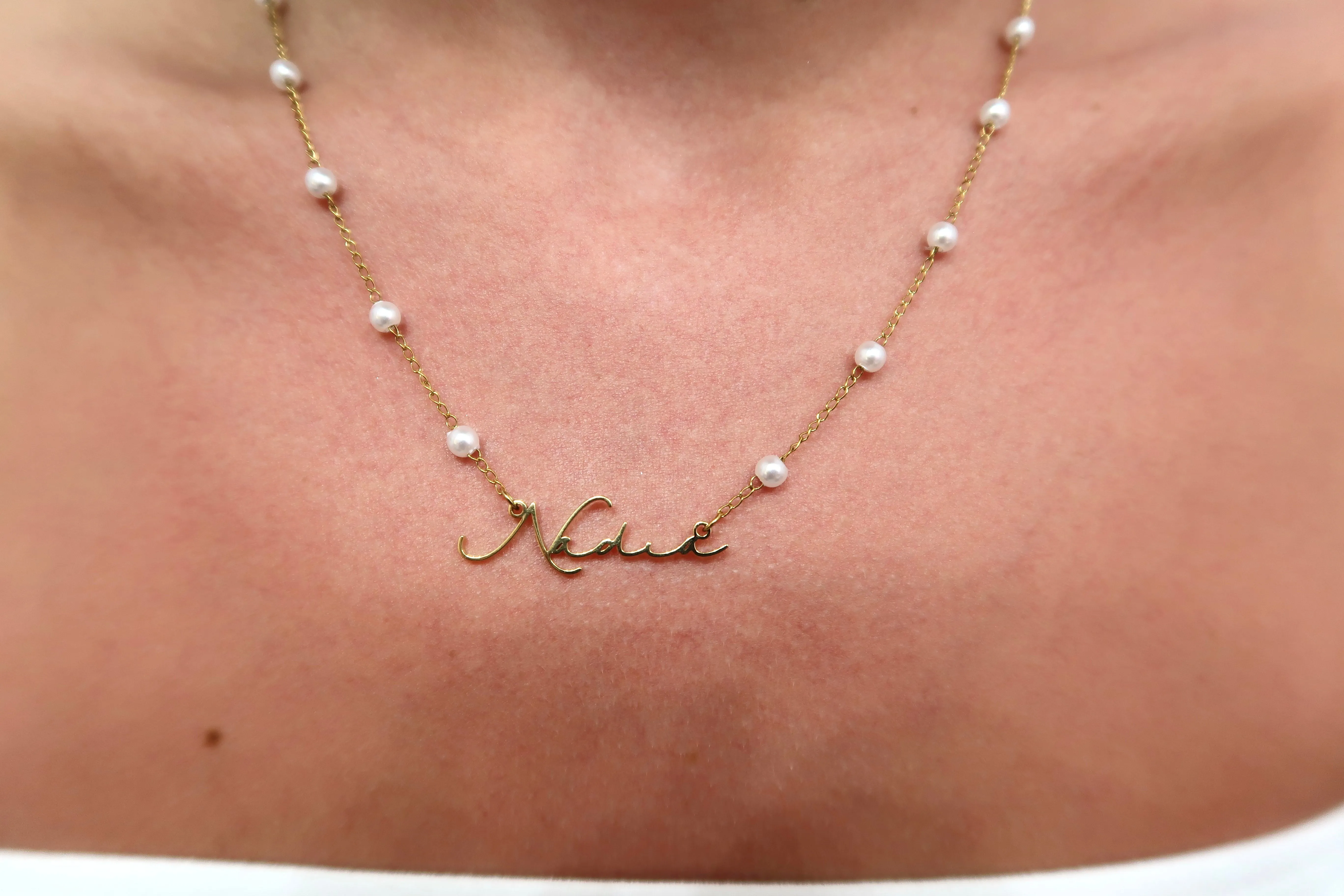 Mrs. Big Personalized Pearl Shell Name Necklace sold by KC Chic Designs