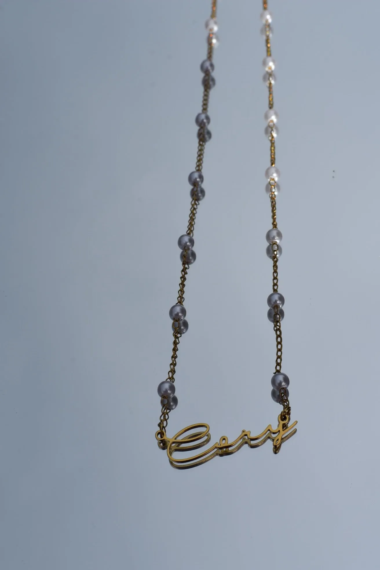 Mrs. Big Personalized Pearl Shell Name Necklace sold by KC Chic Designs product image thumbnail 3