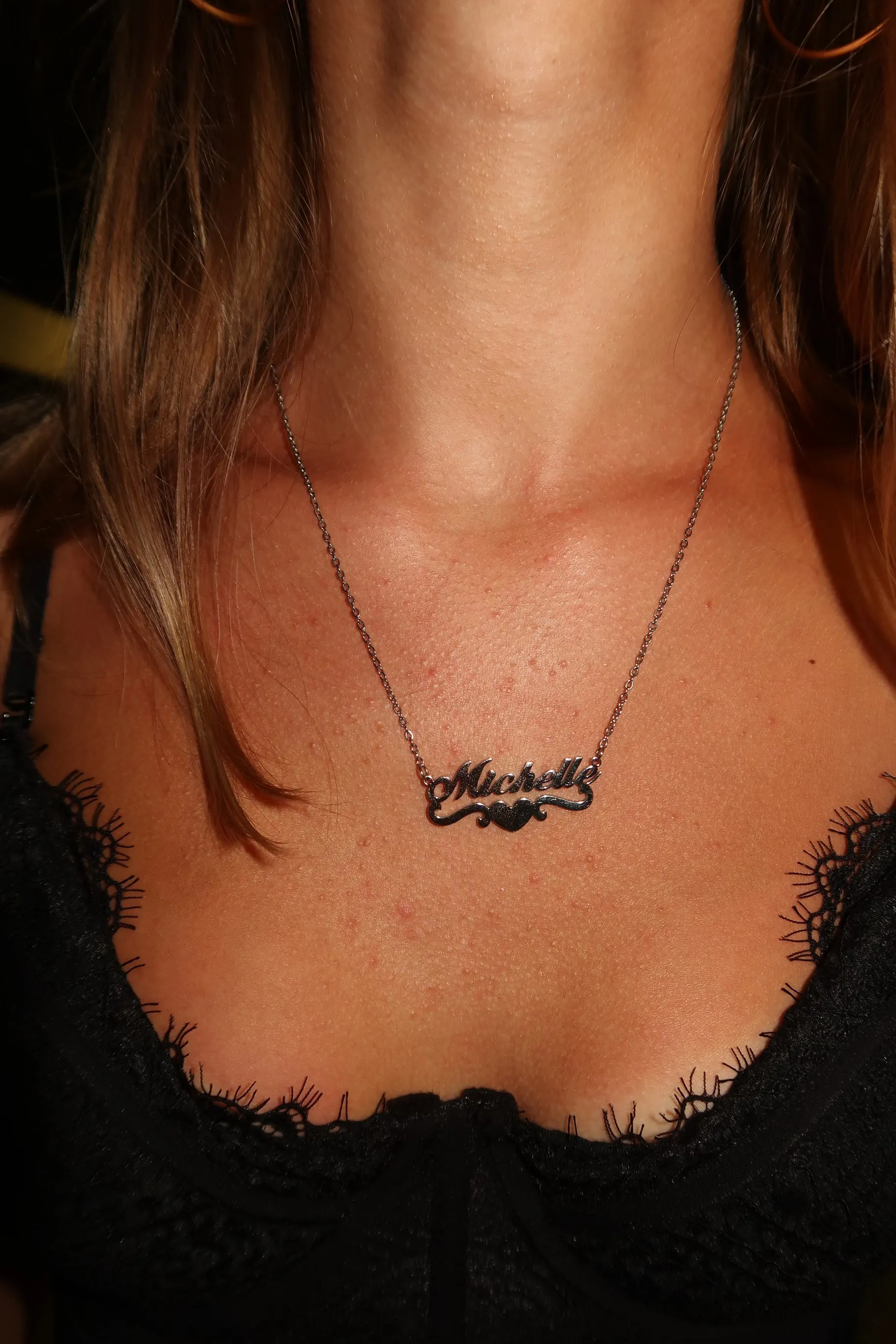 Labels and Love Personal Heart Name 316L Stainless Necklace sold by KC Chic Designs product image thumbnail 3