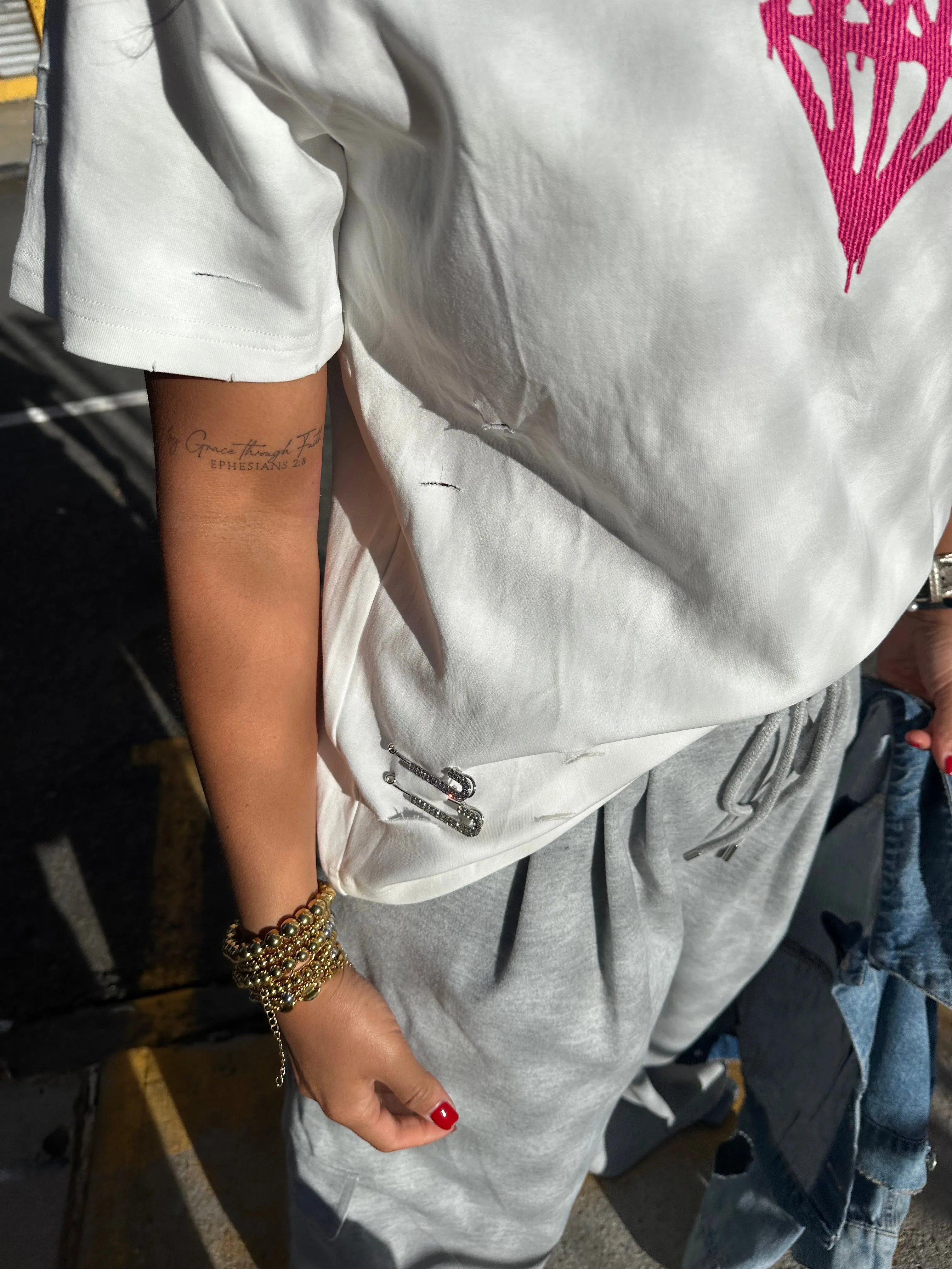 Spoiled Daughter Distressed Embroidered Tee sold by KC Chic Designs product image thumbnail 5