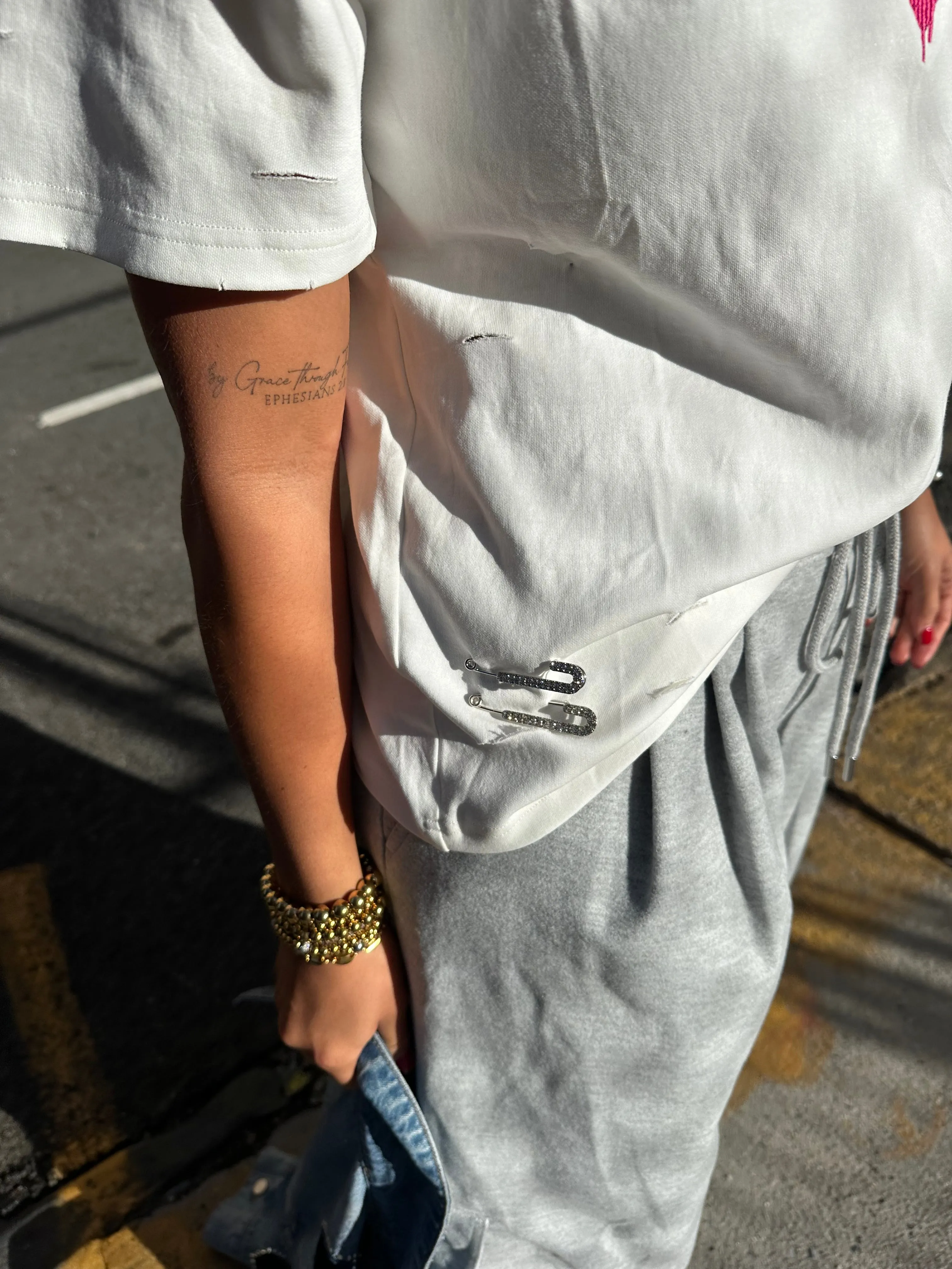 Spoiled Daughter Distressed Embroidered Tee sold by KC Chic Designs product image thumbnail 4