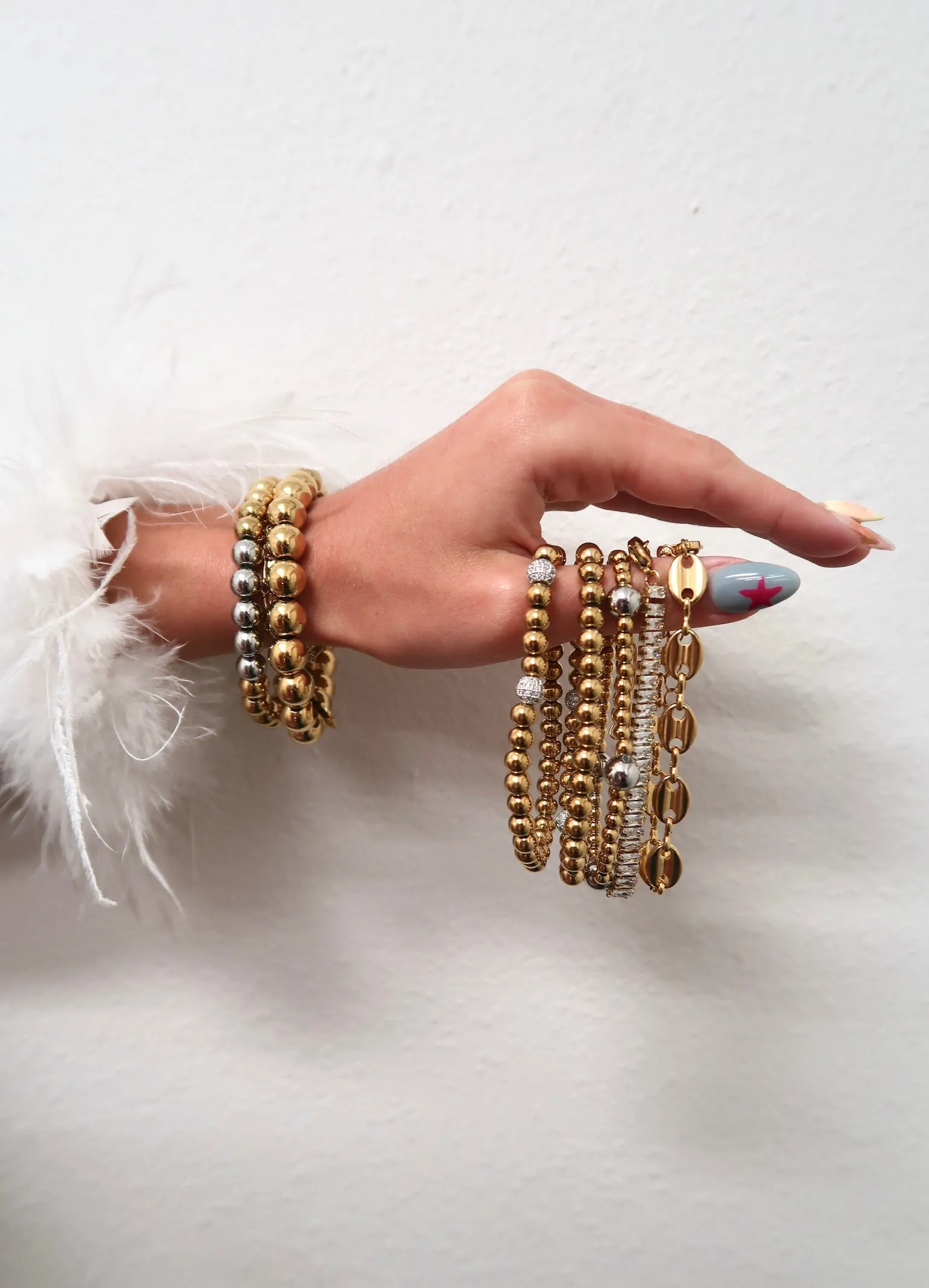 Sugar Hill 7 Piece Stainless Mixed Metal Bracelet Stack sold by KC Chic Designs