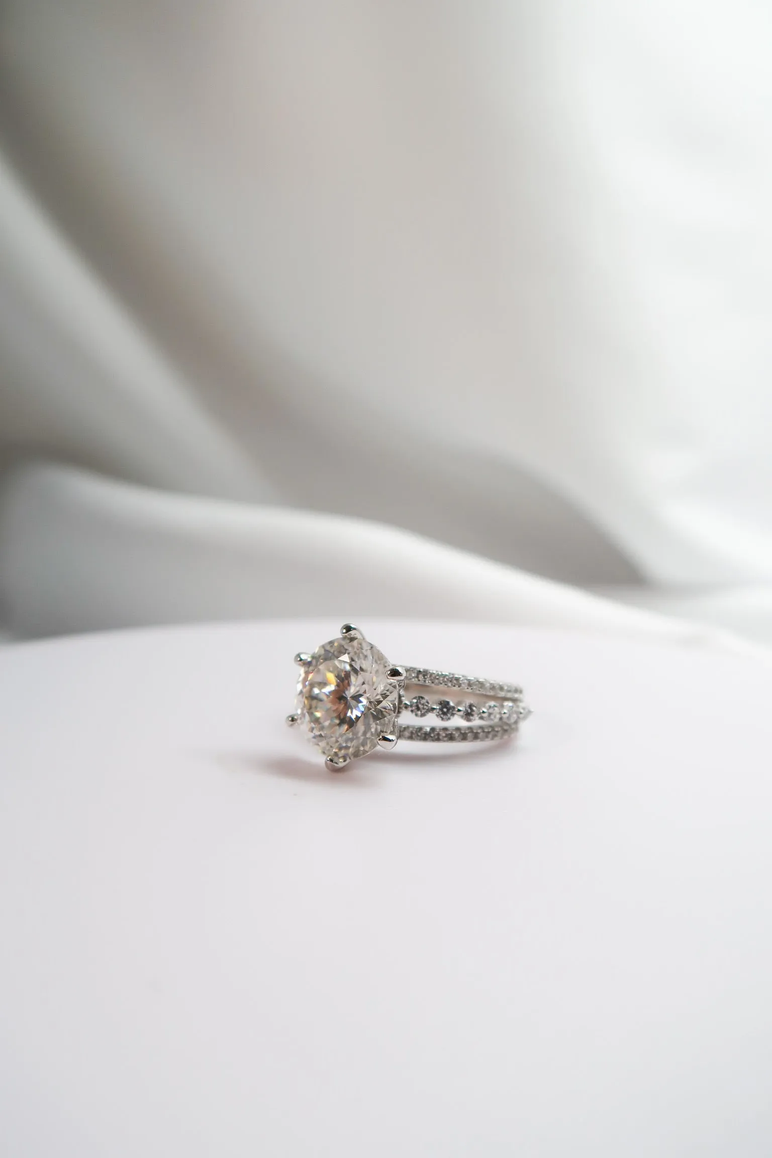 Envy 5 Carat.925 Sterling Silver Moissanite Ring sold by KC Chic Designs product image thumbnail 2