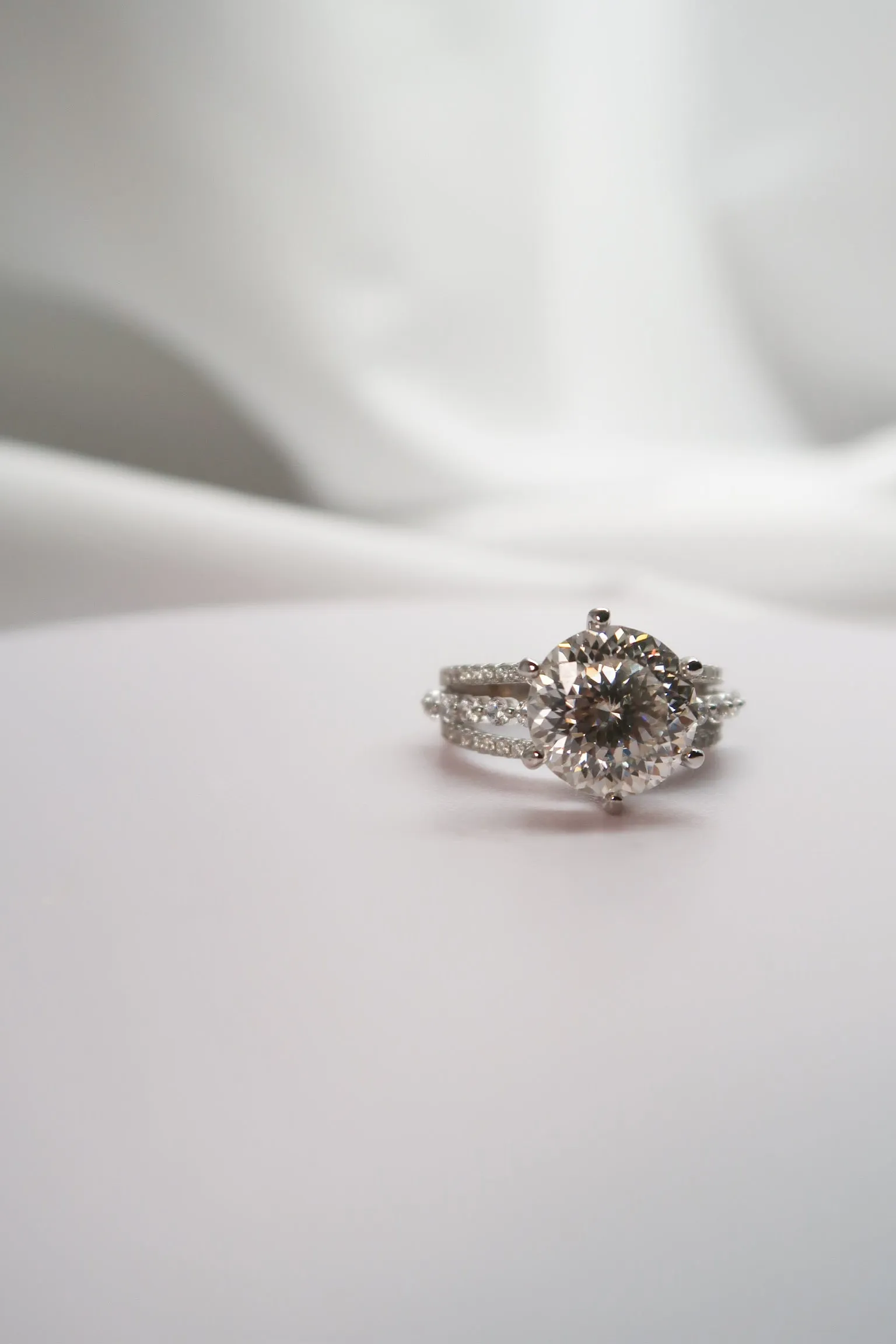 Envy 5 Carat.925 Sterling Silver Moissanite Ring sold by KC Chic Designs