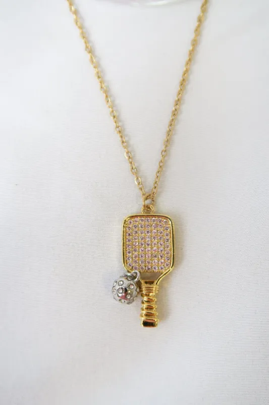 Pickleball Passion 316 Stainless Steel Necklace sold by KC Chic Designs
