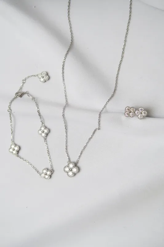 Epic Clover .925 Sterling Silver 2.4 Carats Moissanite Trio sold by KC Chic Designs