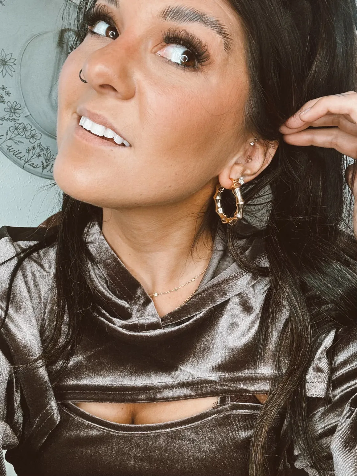 Wild Side 316 Stainless Steel Bamboo Earrings sold by KC Chic Designs product image thumbnail 2