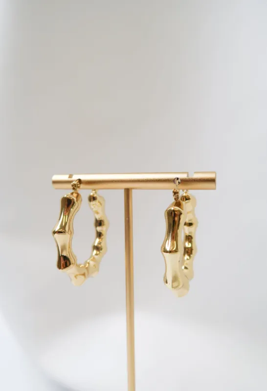 Wild Side 316 Stainless Steel Bamboo Earrings sold by KC Chic Designs