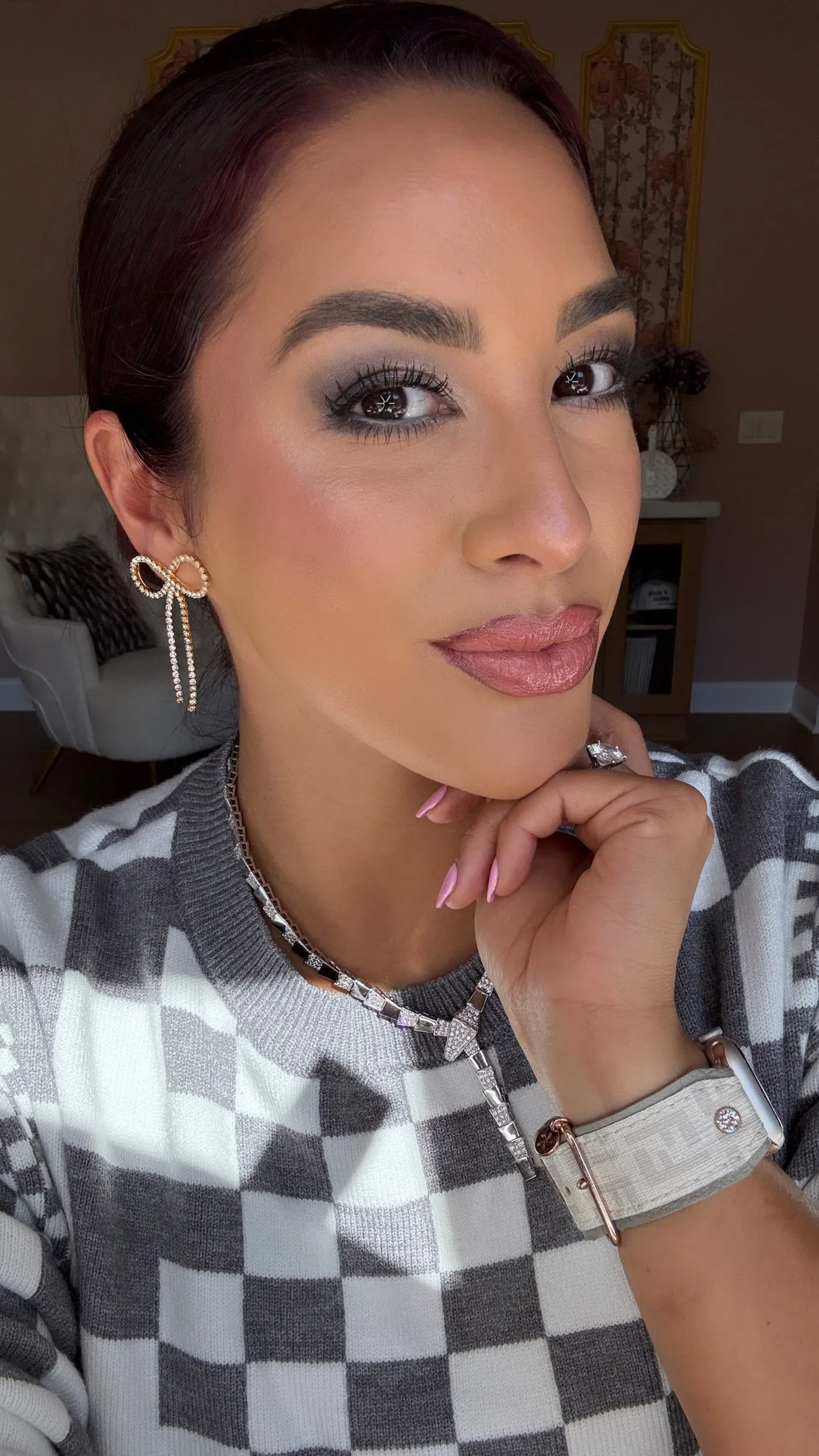 Sparkle Ties Crystal Bow Earrings sold by KC Chic Designs