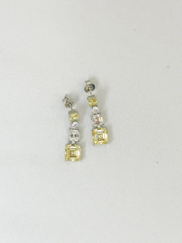 Citrine .925 Sterling Silver Drop Earrings sold by KC Chic Designs