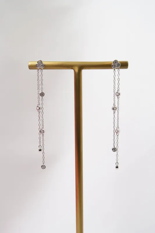 Let's Party Bezel .925 Sterling Silver Drop Earrings sold by KC Chic Designs